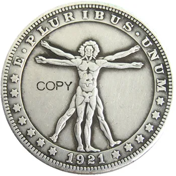 HB(132)ABD Hobo 1921 Morgan Dolar Gümüş Kaplama Kopya Paraları