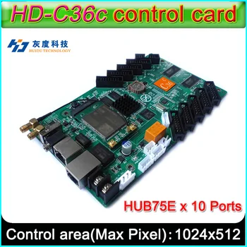 HD-C36C Tam Renkli Asenkron LED Ekran Kontrol Kartı, Donatılmış HUB75E*10, LED ekran kontrol aygıtı, Kurulu Flaş 4GB