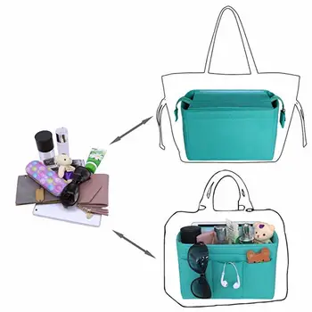 HHYUKIMI Keçe çanta düzenleyici Keçe Ekle Çanta Çanta Seyahat İç Çanta Taşınabilir makyaj Çantaları Fit Hızlı Neverfull