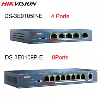 Hikvision DS-3E0105P-E DS-3E0109P-E 4 port ve 8 port 100 Mbps Yönetilmeyen PoE Anahtarı DS-3E0105P-E DS-3E0109P-E