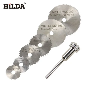 HILDA 6 adet HSS Testere Bıçakları Dremel Döner Araçları Dairesel Testere Bıçakları Kesme Diskleri Mandrel Kesme Kesici Elektrikli el aletleri çok amaçlı