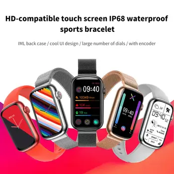 HM08 akıllı saat Adım Sayısı Dokunmatik Ekran IP68 Su Geçirmez Uyku Testi HeartRateTest spor Bilezik Spor FitnessTracker