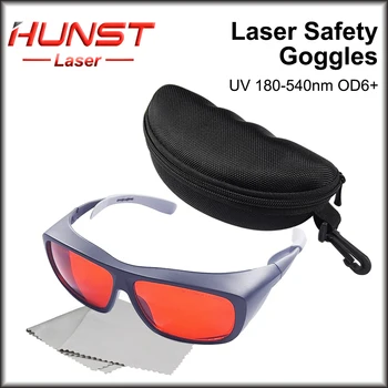 HUNST 355 & 532nm Lazer Gözlük Orta Boy Koruyucu Gözlük Kalkanı Koruma UV ve Yeşil Lazer güvenlik gözlükleri.