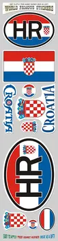 Hırvatistan 10 Çıkartmalar Set Hırvat Bayrağı Çıkartması Tampon sticker araba oto Bisiklet Dizüstü Bilgisayar, 42cm x 10cm