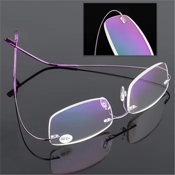 ıboode Ultralight Çerçevesiz okuma gözlüğü Erkekler Kadınlar Anti mavi ışık bilgisayar gözlük presbiyopi +1.0 1.5 2.0 2.5 3.0 3.5 4.0