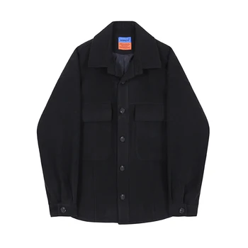 IEFB Kore Yaka yün ceket erkek gevşek kısa ceket Sonbahar kalınlaşma üstleri moda günlük kıyafetler erkek yeni 9Y4505