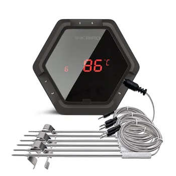 INKBİRD IBT - 6XS 6 Sıcaklık Sensörleri Probları Kablosuz BARBEKÜ Gıda Termometre Dijital Pişirme Araçları Sigara Izgara Kampı