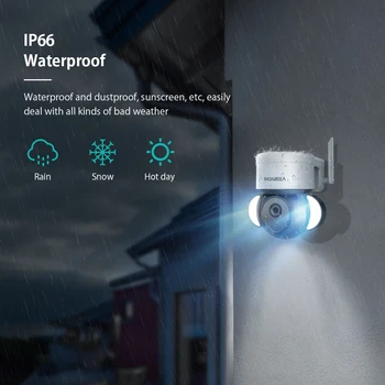 INQMEGA 4K 8MP WİFİ PTZ projektör Kamera Otomatik İzleme Bahçe Kamera IP Kamera CCTV IR Gece Görüş Açık Su Geçirmez Kamera