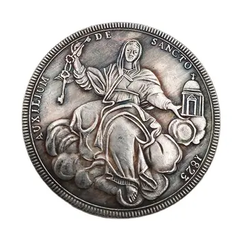 Italya 1823 hatıra paraları Koleksiyonu Auxilium De Sanctu Ev Dekorasyon El Sanatları Hediyelik Eşya Sikke Hediyeler Süsler