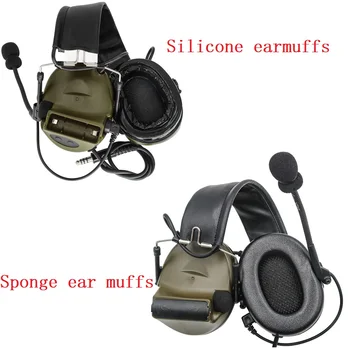 Için COMTAC I II III Taktik Kulaklık Pikap Gürültü İptal Avcılık Airsoft Spor Çekim Kulaklıklar Jel Earmuffs