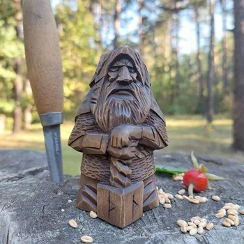 İskandinav Pagan Reçine Viking Heykeli Odin Thor Reçine El Sanatları Süsler Ev Açık Bahçe Masaüstü Dekorasyon çocuk Tatil Hediye