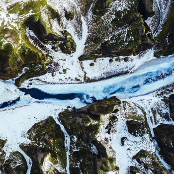 İzlanda Manzara Sanat Tuval Boyama Duvar Resmi İzlanda Dağ Nehir Fotoğraf Sanat Baskılar Ve Poster ev duvar sanatı Dekor