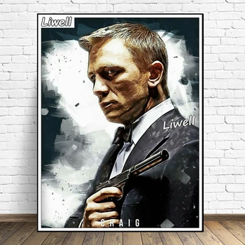 James Bond 007 Elmas Boyama Portre 5d Tam Kare Matkaplar Klasik Film Duvar Sanatı Çapraz Dikiş El Sanatları Hediye Odası Dekor