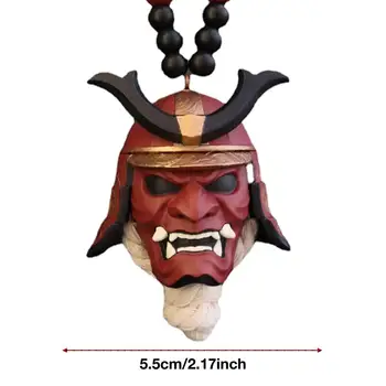 Japon Oni Samuray Kask Araba Kolye Samuray Kabuto Maskeleri Araba Dikiz Aynası Kolye Cadılar Bayramı Araba Süsleri Hediye Asılı
