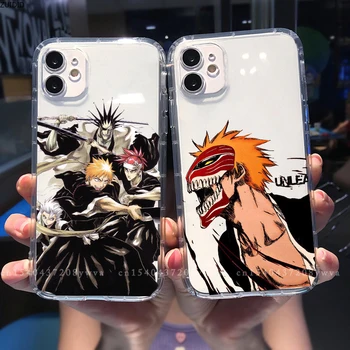 Japonya Anime Bleach Kurosaki Ichigo Telefon Kılıfı İçin iPhone 13 14Pro MAX 11 12 X XS XR SE20 7 8 Artı Darbeye Dayanıklı Yumuşak TPU Kapak Coque