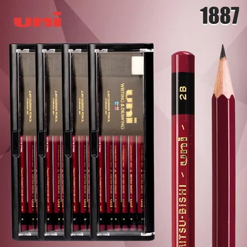 Japonya TEK 1887 Kroki kalem seti Yazma ve Boyama 12 Kutu Çok şartname Silgi ile HB / 4B / 2B Çeşitli Sertlik Kalemler