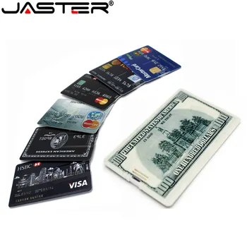 JASTER yeni su geçirmez Süper İnce Kredi Kartı USB flash sürücü 32GB kalem sürücü 4G 8G 16G banka kartı modeli Memory Stick Moda hediye