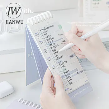 JIANWU Ince Serisi Taşınabilir Planlayıcısı Gevşek Yaprak Bloknot Yaratıcı DIY Programı Yumruk Dizüstü Kırtasiye Kawaii Okul Malzemeleri