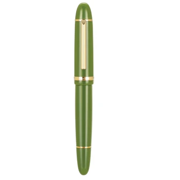 Jinhao X159 #8 Ekstra İnce / İnce Uç dolma kalem, Avokado Yeşil Altın Klip Akrilik Büyük Boy Yazma Kalem