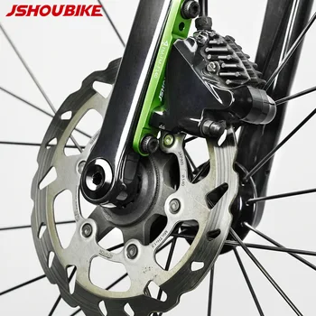 JSHOUBIKE Ultralight Yol bisiklet fren diski Düz Dağı Bisiklet disk fren Adaptörü Alaşım Braketi 140 160mm Rotor Bisiklet Parçaları