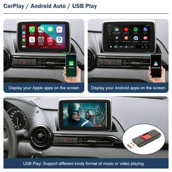 Kablolu Apple CarPlay Android Otomatik USB adaptörü Mazda MX-5 / CX-9 2016-2020 mazda bağlantı sistemi