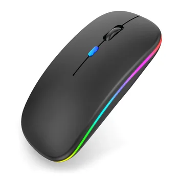Kablosuz Fare RGB Şarj Edilebilir Bluetooth Fare kablosuz bilgisayar Fare LED Arkadan Aydınlatmalı Ergonomik Oyun dizüstü için fare PC