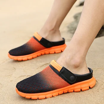 Kadın Terlik Erkekler Yaz Degrade Renk Takunya Ayakkabı Düz Çift Sandalet Plaj Hafif Unisex Slaytlar Dışında rahat ayakkabılar