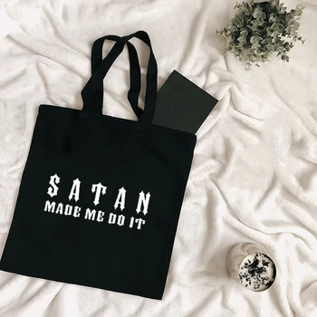 Kadın Tuval Siyah bez alışveriş çantası Grafik Eşleşen Bez Kullanımlık Büyük Kapasiteli omuz çantası Moda fermuarlı çantalar