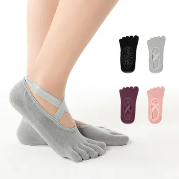 Kadınlar için Yoga Çorap Kaymaz Sapları ve Sapanlar, Beş Parmak Çorap Dans Çorap, Yoga Bale Dans Yalınayak Egzersiz için Ideal