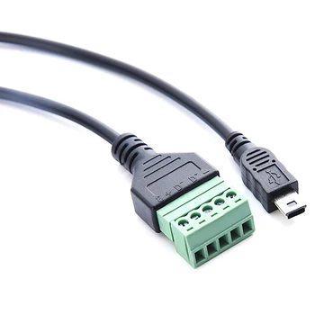 Kalkan Terminali fiş adaptör Kablosu ile Mini USB erkek 5 Pin vidalı konnektör