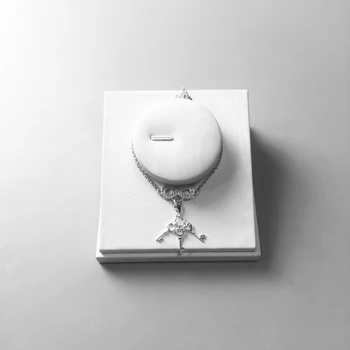 Kalp Anahtar Aşk Yüzük Ev Charms Kolye, moda takı 925 Ayar Gümüş Romantik Hediye Kadınlar Kızlar İçin Fit Bilezik Kolye