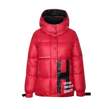 Kalınlaşmak Palto Sıcak Parkas Kısa Ceketler Kadın Giyim 2021 Kışlık Mont Kapşonlu Aşağı Ceket Kadın Yastıklı Ceket Gevşek Rahat