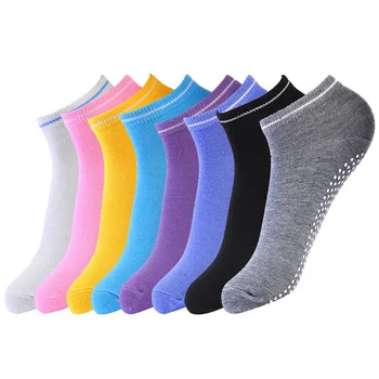 Kapalı Kaymaz Kat Çorap Şeker Renk Dağıtım Spor Tekne Çorap Trambolin Çorap Kadın Erkek Ayak Koruma Yoga Çorap