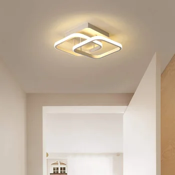 Kare LED tavan lambası Modern oturma odası koridor monte ışıkları kapalı ev mutfak Loft koridor koridor balkon yatak odası dekoru