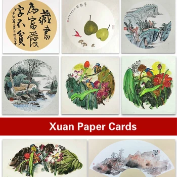 Kare Xuan Kağıt çin resim sanatı Kart Kağıt Özel Kağıt Fırça Boyama Kaligrafi Uygulama Yarım Olgun Xuan Kağıt Öğrenciler