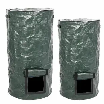Katlanabilir Bahçe Yard Kompost kapaklı çanta Çevre Organik Ferment Atık Toplayıcı Çöp Torbaları Kompost Kutusu