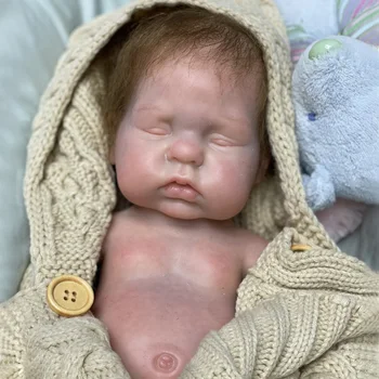 Katı Silikon Bebek Kız 18 inç Yumuşak Yenidoğan Bebe Reborn Tam Vücut Bebek Menina Macia Recém-nascido De Corpo İnteiro