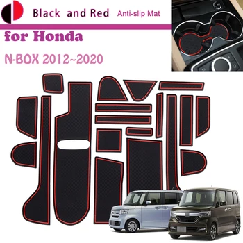 Kauçuk paspas Kapı Oluk Honda N KUTUSU JF1 JF2 JF3 JF4 2012 ~ 2020 Fincan Yastık Kapısı Depolama Yuvası Coaster Toz geçirmez Etiket Pedi