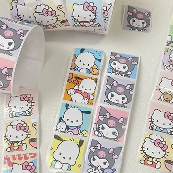 Kawaii Sanrio Kuromi Hello Kittys Benim Melodi Anime Sevimli Karikatür Yaratıcı Kitapçık Dizüstü telefon kılıfı Dıy Malzeme Sticker Hediyeler