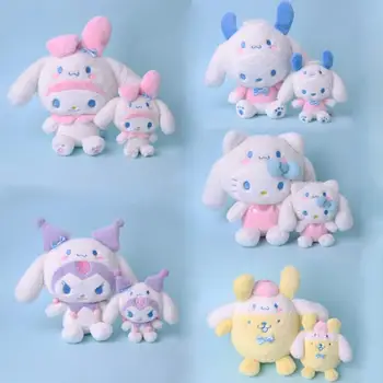 Kawaii Sanriod Anime Hobi Benim Melody Kuromi Kitty Cosplay Cinnamoroll Sevimli Peluş Bebek Bebek Çantası Asılı noel hediyesi