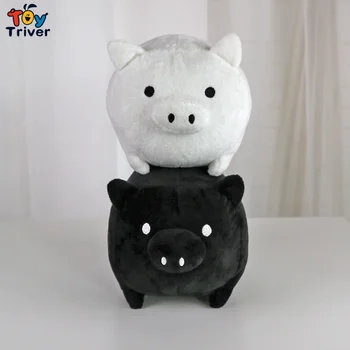 Kawaii Siyah Aşk Domuz Piggy peluş oyuncaklar Doldurulmuş Hayvanlar Bebek Bebek Çocuk Çocuk Erkek Kız Yetişkin Oyuncaklar doğum günü hediyesi Ev Dekor