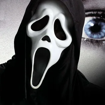 Kaçmasına tutkal Hayalet Yüz Çığlık Film Korku Maskesi Örtüsü Kafatası Maskesi Cadılar Bayramı Katil Cosplay Yetişkin Kostüm Aksesuarları Sahne