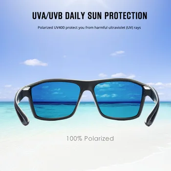 KDEAM Toptan Kare Güneş Gözlüğü Balıkçılık TR90 Polarize Erkekler Moda güneş gözlüğü UV400 Kadınlar Zarif Gafas de sol 2022