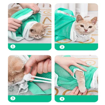 Kedi Bakım Tırnak Kesme Epilasyon Anti Scratch Bite Sabit Nefes Çanta Banyo Pet Bakım Hamak Asılı Pet Malzemeleri