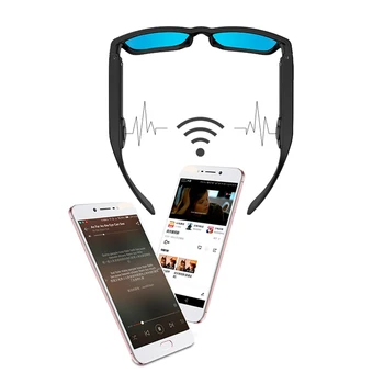 Kemik iletim gözlük güneş gözlüğü ses çerçeveleri Stereo Bluetooth kablosuz kulaklık