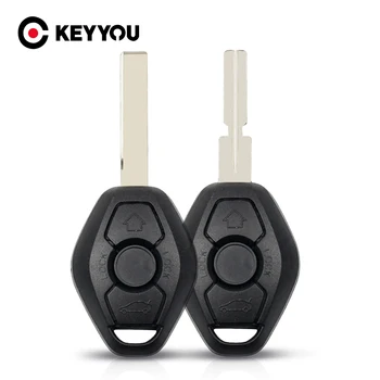 KEYYOU 2 Düğmeler Araba Uzaktan Anahtar Kabuk Durumda BMW EWS Sistemi E38 E39 E46 X3 X5 Z3 Z4 1/3/5/7 Serisi Boş Anahtar Kabuk Değiştirme