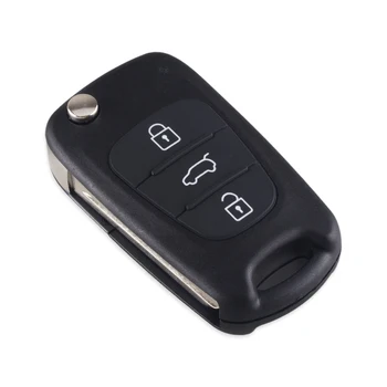 KEYYOU Yedek 3 Düğme Katlanır Kapak Uzaktan Araba anahtar kovanı Hyundai Elantra Avante İçin I30 IX35 Anahtarsız Giriş Anahtar Kutu