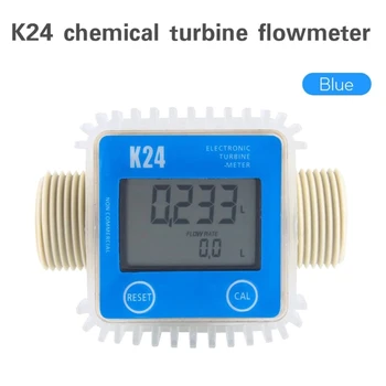 Kimyasallar Sıvı Su için K24 Türbin Dijital Yağ Yakıt Debimetre Ölçer