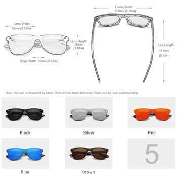 KINGSEVEN Moda Doğal Ahşap Polarize El Yapımı Güneş Gözlüğü Erkek / Kadın HD UV400 Ayna Lens Çerçevesiz Gözlük Oculos de sol