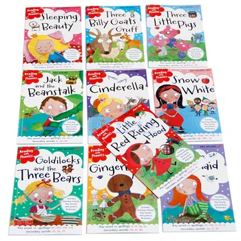 Kitaplar 10 adet / takım Okuma Phonics ile Peri Masalı İngilizce resimli kitap Küçük Kırmızı Başlıklı kız Erken Eğitim Bebek Komik İçerir